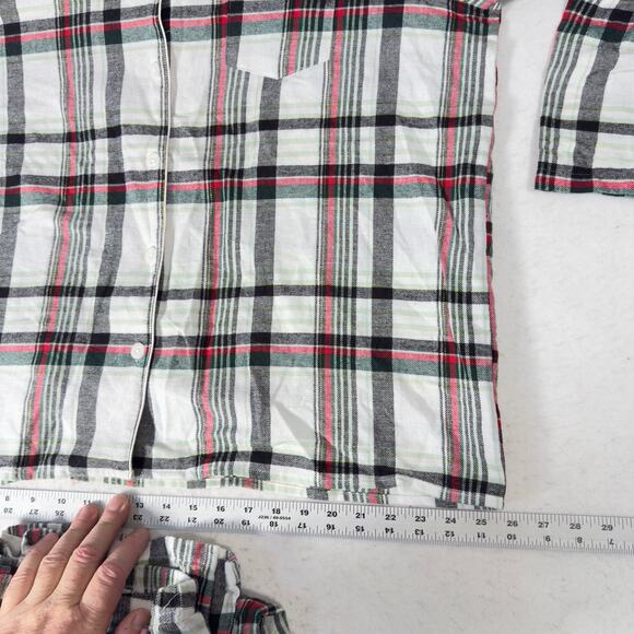 Croft & Barrow 2 pc Flannel Pajamas Woman XXL Button Top Drawstring Elas Waist - Picture 6 of 15